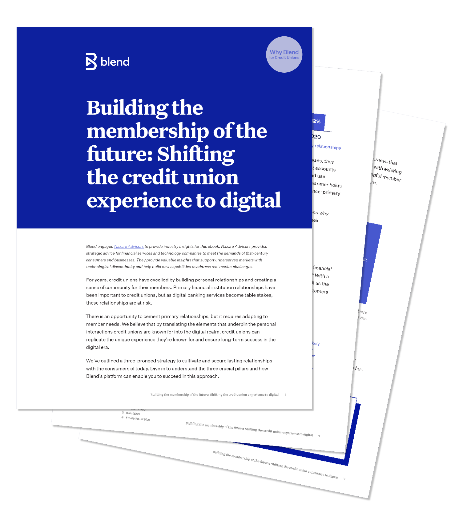 A Blend ebook titled Building the membership of the future: Shifting the credit union experience to digital.